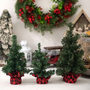 ZYJC slim christmas tree christmas decoration models Plastic Christmas Tree Ornaments Mini Lifelike Artificial Xmas Pine Tree Photography Prop DIY Handicraft Small Christmas Tree Home Christmas Decor