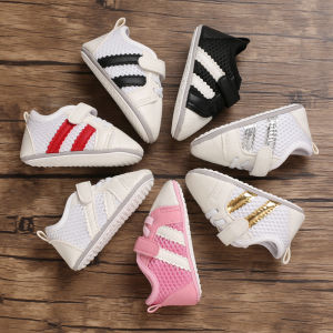 White newborn baby baptism shoes boys and girls rubber-soled soft-soled white shoes 0-18 months