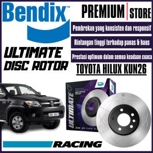 Original Bendix Ultimate+ Front Set Disc Rotor - Toyota HILUX KUN26 / Fortuner TGN51 2.5D/2.7L 2011 BR2716 ULT4WD