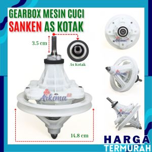 GEAR BOX MESIN CUCI 2 TABUNG SANKEN AS KOTAK UMUM | GEARBOX / GIRBOX / GERBOX PENCUCI PEMUTARAN