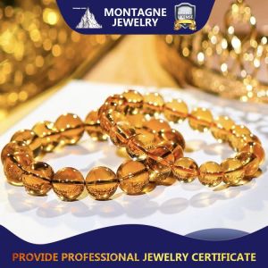 Montagne Jewelry Natural Top Grade 7A Citrine Bracelets Brazil Fine Jewellery bracelets for women Cuff