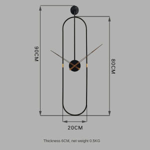 VIEZO 90x20cm Wall Clock Home Decor Modern Nordic Decor Mute Clock Wall Decor Iron Art Clock Digital Big Size Living Room Decorative large clock modern minimalist for hotel cafe office home restaurant wall decor