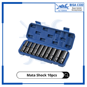 Mata Impact Kunci Shocket Dengan Lubang Ukuran 1/2 isi 10pcs Ukuran 8-24 Pembuka Baut Mobil motor