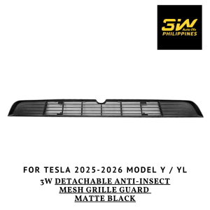 3W TESLA 2025/2026 Model Y Juniper & Model YL ABS Detachable Anti-Insect Mesh Grille Guard Matte Black