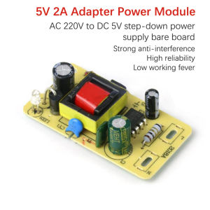 [Youth Sprit] อะแดปเตอร์2A 5V สลับโมดูลแหล่งจ่ายไฟ AC 220V ไป DC 5V Step-Down บอร์ดจ่ายไฟ
