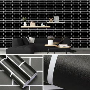 Pvc Waterproof PVC self-adhesive wallpaper bedroom warm wall stickers living room dormitory stickers background wall paper decorative painting 10meters x 45cm