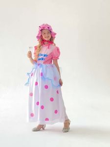 Wholesale Childrens Shepherd Costume European and American Farm Woman Village Woman Farmer Stage Outfit Performance Costume Cartoon Game Costume #