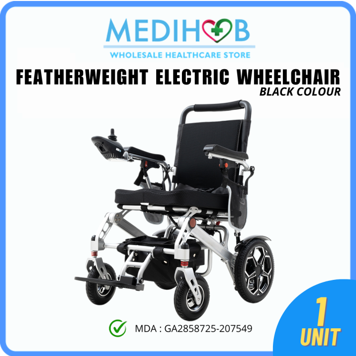 [𝐌𝐃𝐀 𝐀𝐏𝐏𝐑𝐎𝐕𝐄𝐃] MEDIHUB Featherweight Electric Wheelchair Include ...