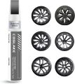 Rim Touch Up Paint(Gunpowder) for Tesla Model Y/3/S/X Gemini Dark/Uberturbine/Arachnid/Cybersteam/Turbine Wheel, Curb Rash Repair Rim Scratch Repair with Masking Tape & Sandpaper. 