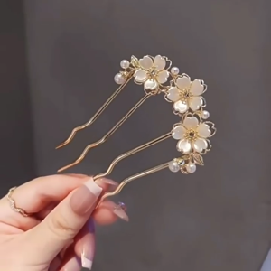 Blingbling Flower Barrette for Girls Queen Headpiece Hair Clip Elegant Birthday Party Hair Pins Wedding Girl