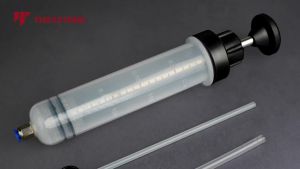 200cc Automotive Fluid Extractor Pump Manual Oil Change with 2pcs 22cm PVC Suction Tubes