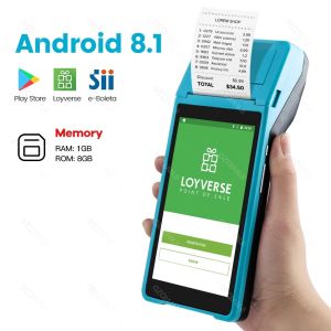 Android 12/8.1 3G 4G Handheld POS Terminal With 58mm Thermal Printer 1D 2D Bar Code QR Scanner NFC Reader optional Mobile Device