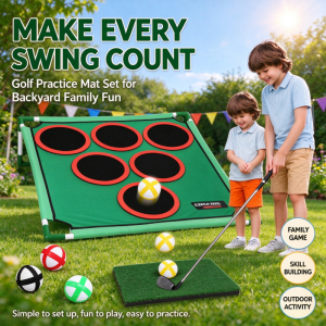 Golf Practice Mat Office And Home Training Set Golf Target with Stand Outdoor Indoor Golf Game Mat Set fun Golf set