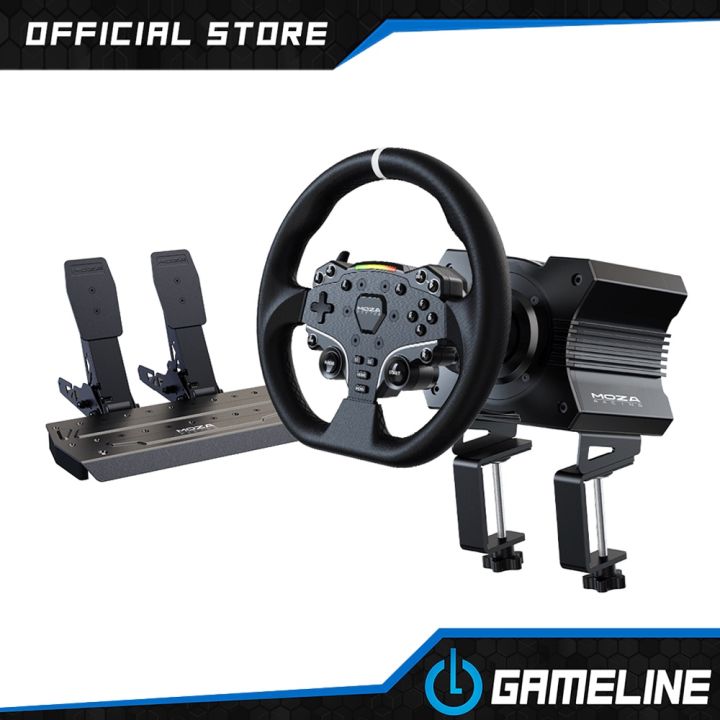 Moza R5 Bundle DD R5 WheelBase+ES Steering Wheel+SR-P Lite Pedal ...