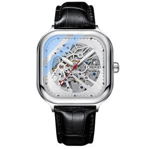 CHENXI Men Automatic Mechanical Watch Top Luxury Brand Tourbillon Business Waterproof Clock Male Stainless Steel Wristwatch