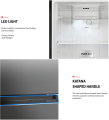 TOSHIBA 2 DOOR INVERTER FRIDGE 270 LITRE GRRT300WEPMY(DS) DARK SILVER/ GRRT300WEPMY(UB) URBAN BLUE/ GRRT300WEPMY(UK) URBAN BLACK. 