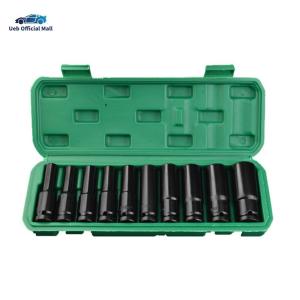 Ueb Official Mall ✪ 1/2Inch Extended Electric Wrench Socket Set Impact Socket Set 8-24mm /8-32mm Deep Socket Set with Storage Box Hex Socket Set Air Pneumatic Repair Tool