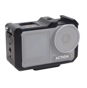 Case Aluminium Dji Osmo Action 3/4/5 Pro Protective Frame Expand Cold Shoe Mount 1/4 Mic Light Holder