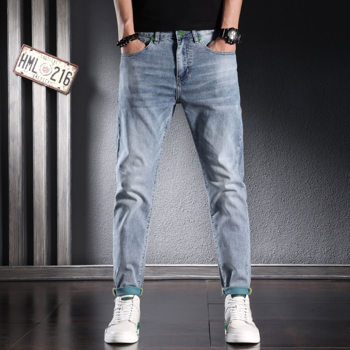 celana panjang pria Celana jeans pria dewasa slim fit jeans cowok