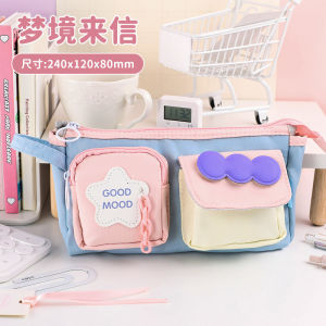 กล่องดินสอโดพามีนความจุใหญ่สำหรับนักเรียน 2 ชั้น ทนทานต่อสิ่งสกปรก 2025