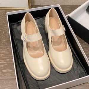 Women Elegant Chunky Heel Round Toe Mary Janes Shoes INS Korean Fashion Mid Heel Casual Lady Four Seasons Leather Shoes