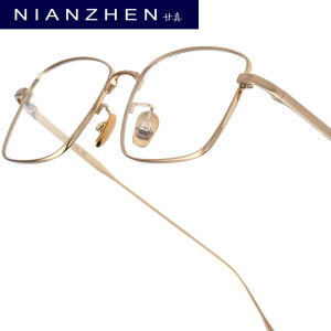 NIANZHEN hợp kim titan Kính mắt khung phụ nữ vuông thiết kế thương hiệu kính người đàn ông siêu nhẹ trọng lượng mắt kính hoài cổ kính