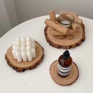 3PCS Wood Coaster Rounds Wooden Circles Ornaments Craft Supplies for DIY and Painting 10CM/14CM