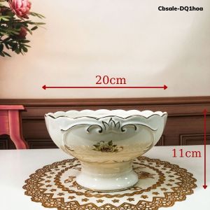 Đĩa quả Họa tiết HOA Tân Cổ Điển Tối Giản Sang Trọng Cbsale-DQ1hoa