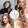Heatless Curling Rod Headband No Heat Silk Ribbon Curling Rod Hair Roller Curls with Hair Claw Clip Lazy Natural Soft Wave DIY Hair Rollers Styling Tool for Sleep in Overnight. 