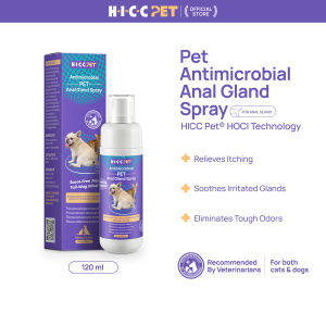 HICC PET Pet Anti-Microbial Anal Gland Spray Fast Anti Itch Soothing Inflamed Elimination Odor For All Pet 120ml