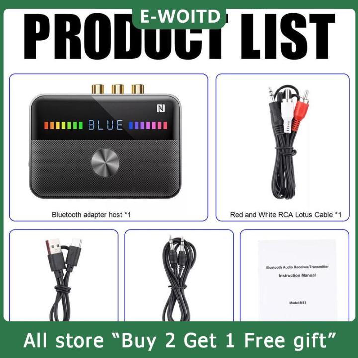 [COD] E-WOITD 2 In 1 Bluetooth 5.3 Transmitter Receiver 3.5MM AUX AptX ...