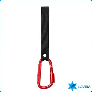 Aluminum Alloy D-Shape Handlebar Hook Nylon Webbing Carabiner Clip Hanger for Bike Motorcycle