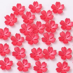 DIY hoa 5 cánh bằng acrylic 15mm nhiều màu sắc phụ kiện trang sức thủ công tự làm