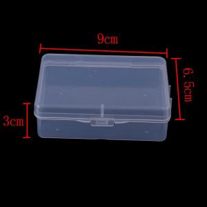 [LIXIAOJU] 9cmx6.5cmx3cm Transparent Plastic Storage Box Clear Square Multipurpose