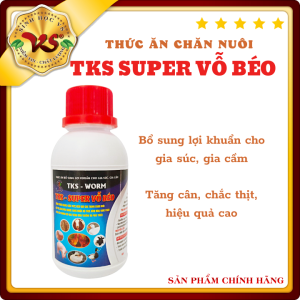 SUPER VỖ BÉO - Nâng cao hiệu quả trong chăn nuôi - Thức ăn TKS Worm - Chai 100ml