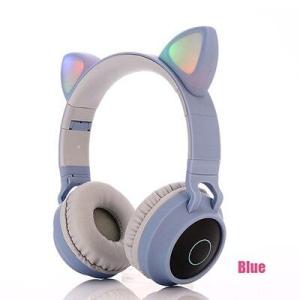 Headphone for Kids boys girl murah unicorn Bluetooth 5.0 Headphones LED light Cat Ears Headset Wireless Earphone HIFI Stereo Bass headphone for Phones with microphone