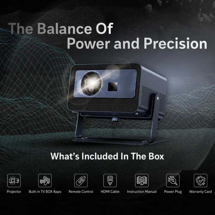 MH GADGET PIMO Smart Home Projector Built-in TV Box YouTube Netflix Android 12.0