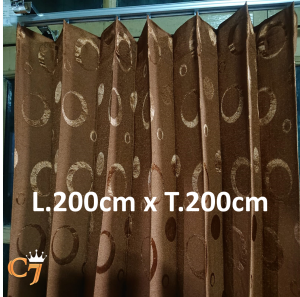 Gorden Plisket Motip Polkadot Bonita Model Kawat S gordyn murah mewah baru