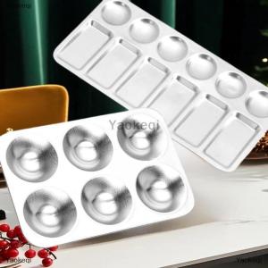 [COD] Yaokeqi Aluminum Palette Childrens Painting Metal Palette Hand-Painted Gouache Watercolor Round Palette