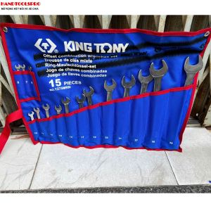 Bộ cờ lê vòng miệng nghiêng 6-32mm 15 pcs KINGTONY 1275MRN (15 PC. Offset Combination Wrench Set)