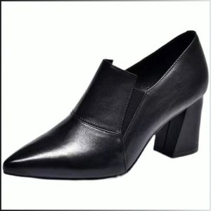 รองเท้าแหลม พอดีกับเท้าของคุณ รองเท้าส้นแบน ผู้หญิงที่ทํางาน ปรับปรุงรูปลักษณ์ หนังคุณภาพสูง หนังนุ่ม