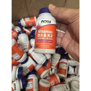 Viên Uống Tăng Sức Đề Kháng Săn Chắc Xương Vitamin D3 + K2 120 Viên NOW của Mỹ - - Chuyển hóa Canxi vào xương. - Ngăn ngừa bệnh loãng xương. - Tăng cường hệ miễn dịch cơ thể. - Giúp tăng độ nhạy Insulin