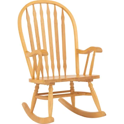Furniture Direct TARGUS Solid Wood Rocking Chair Arm Chair Relax Chair-Natural