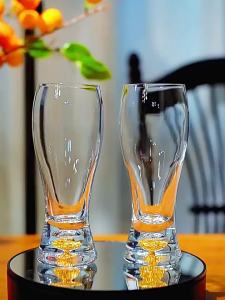 Elegant gold-leaf craft beer glass large crystal glass beer mug creative home party large-capacity wine glass