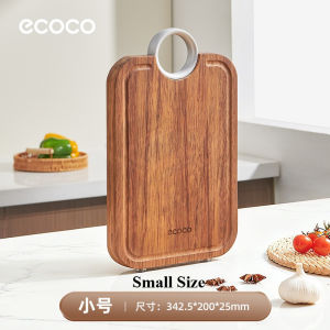 LODER ECOCO Black Sandalwood Cutting Board Natural Solid Wood Chopping Board Juice Groove Hardness Antibacterial 99.9%