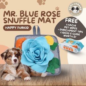 ✅[SG] MR. BLUE ROSE SNUFFLE MAT ★ Nosework Training ★ FREE Enrichment e-Guide Worth $7 ★ Pet Enrichment ★ SG Stock ★ Kopi Lobang