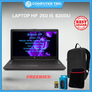 HP Notebook 250 InteL Core i5 6th gen  8GB 256GB ssd  display windows 10 with freebies Preloved