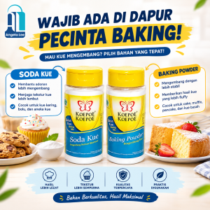 Koepoe Koepoe Baking Powder Soda Kue Pengembang Kue Baking Mix Besar Kue Kering Cake Halal