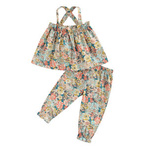 [Local Delivery] Toddler Girls Baby Girl Summer Clothes Crop Tops Flower Shorts Pants Outfits