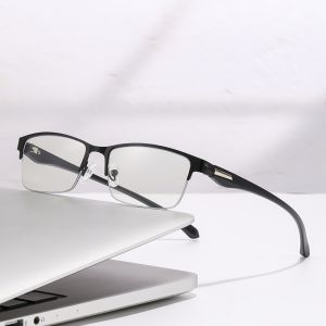 LIGHTER PC Anti Blu-ray Glasses Transparent Alloy Men Alloy Sunnies 3 Color Costume Accessory Half-frame Business Glasses Students